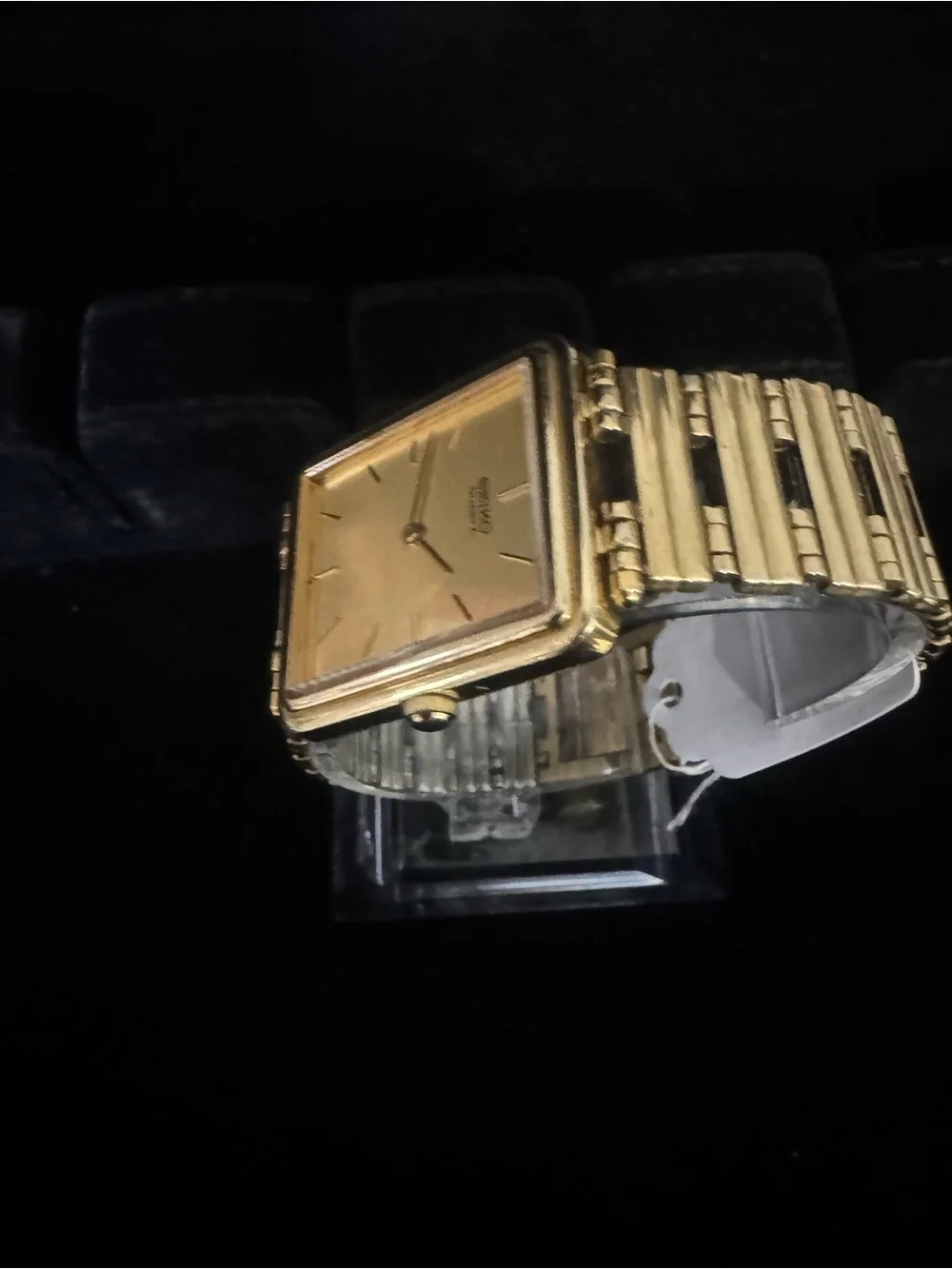 Seiko Gold Tone Rectangular Quartz Watch